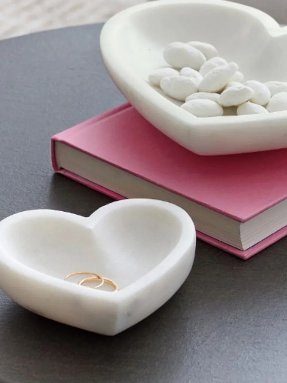 POTTERY BARN Handcrafted Marble Heart Tray